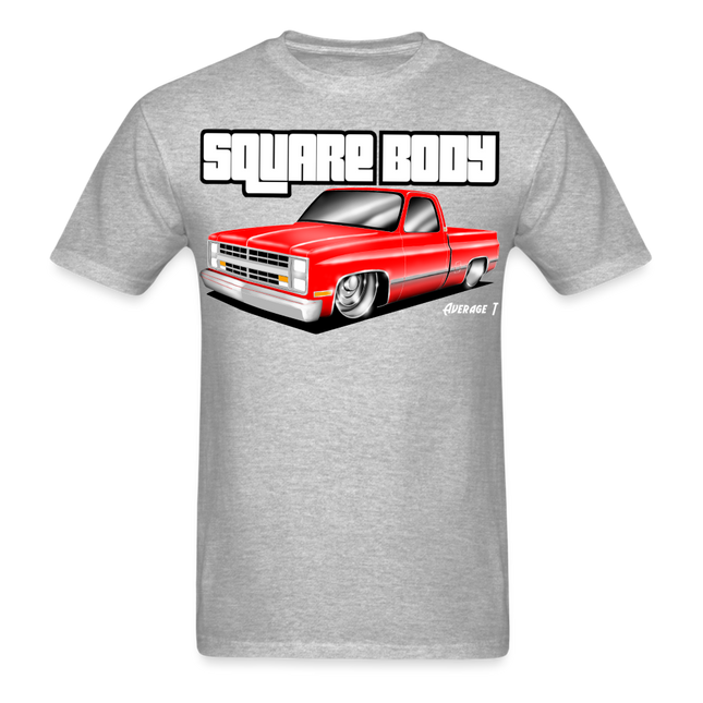 Square Body Red T-Shirt - AverageTApparel-