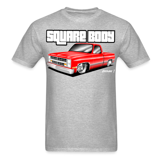 Square Body Red T-Shirt - AverageTApparel-