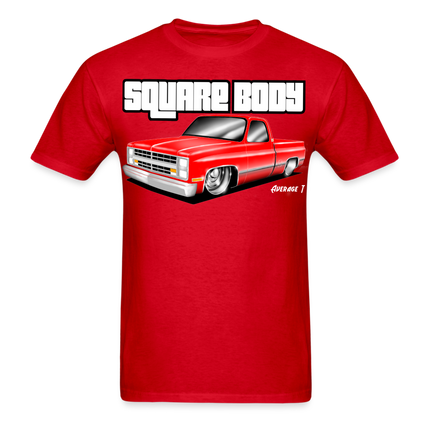 Square Body Red T-Shirt - AverageTApparel-