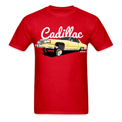 Cadillac Coupe Deville Lowrider Yellow T-Shirt - AverageTApparel-