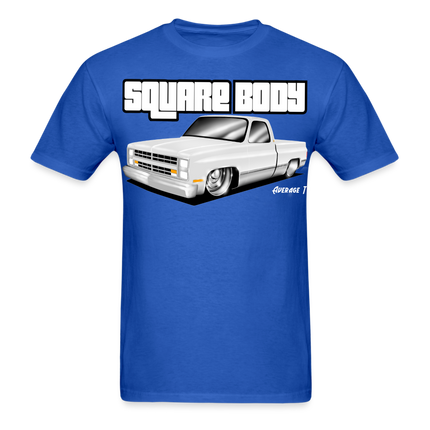 Square Body White T-Shirt - AverageTApparel-