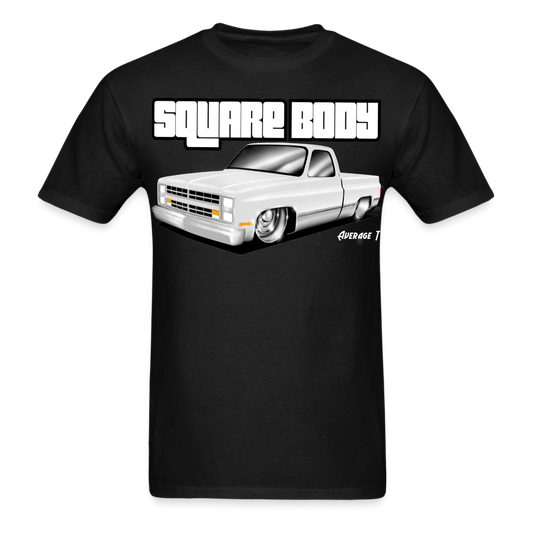 Square Body White T-Shirt - AverageTApparel-