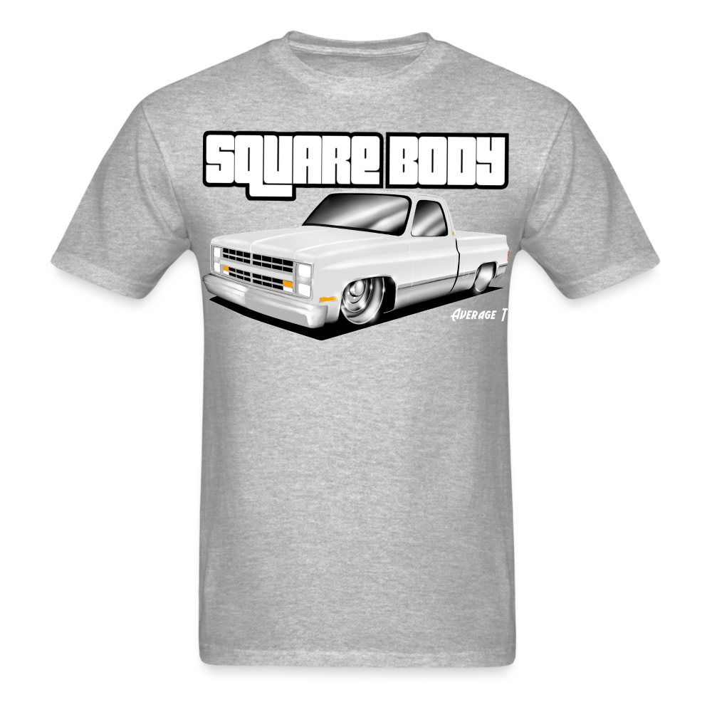Square Body White T-Shirt - AverageTApparel-