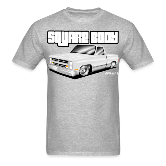 Square Body White T-Shirt - AverageTApparel-