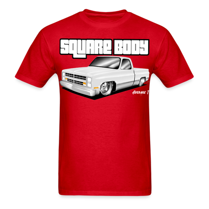 Square Body White T-Shirt - AverageTApparel-