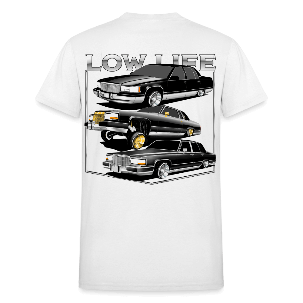 Low Life Cadillac Lowrider Back Print T-Shirt - white