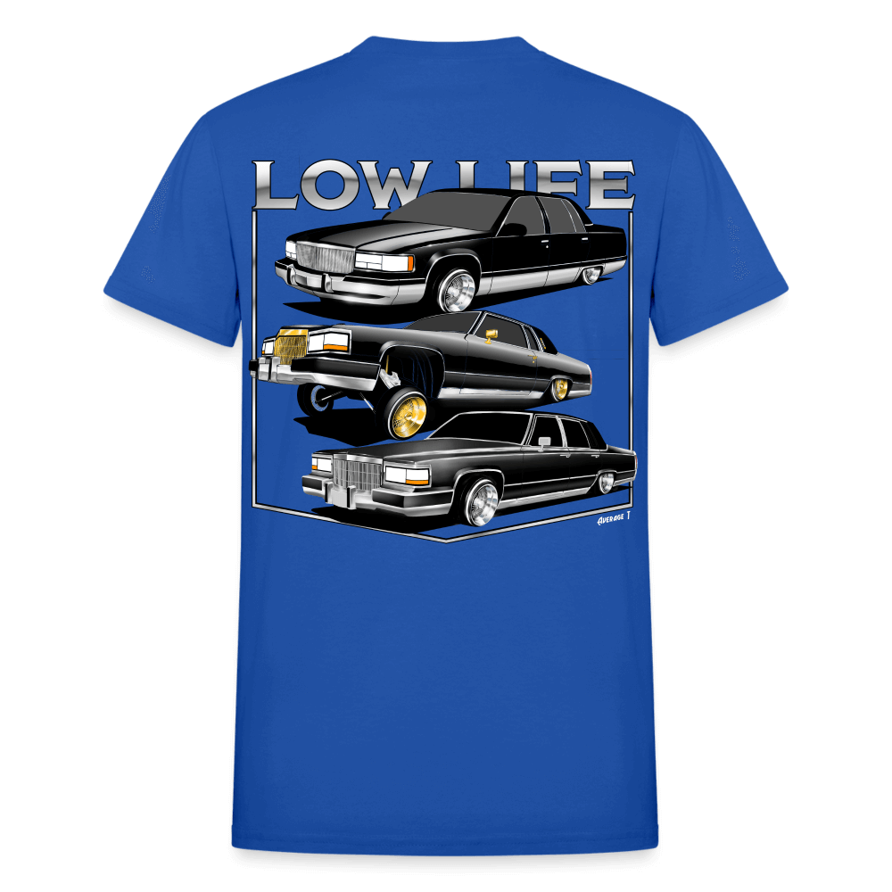 Low Life Cadillac Lowrider Back Print T-Shirt - royal blue