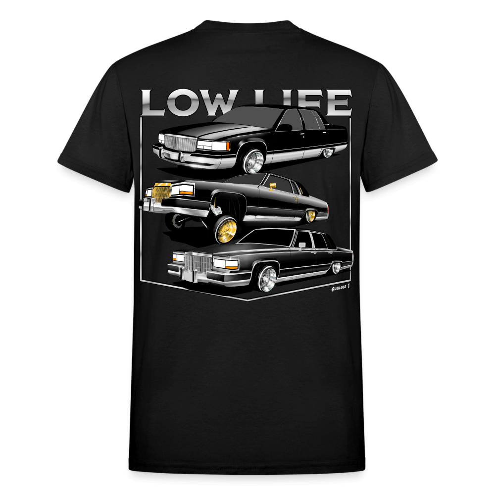 Low Life Cadillac Lowrider Back Print T-Shirt - black