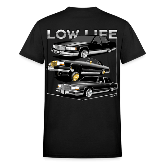 Low Life Cadillac Lowrider Back Print T-Shirt - black