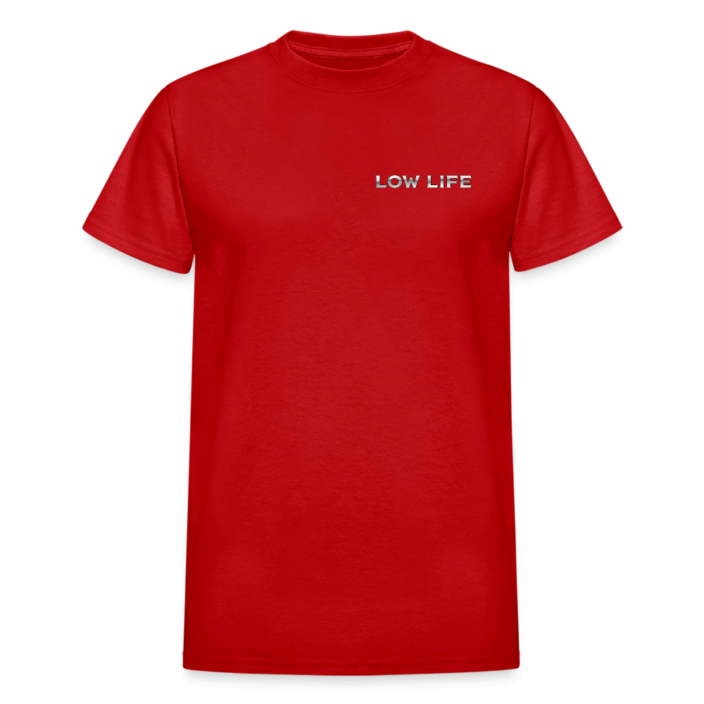 Low Life Cadillac Lowrider Back Print T-Shirt - red