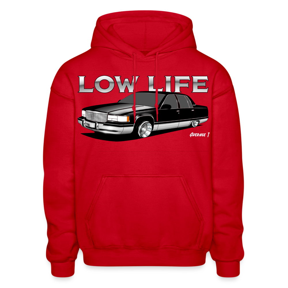 Low Life 1996 Cadillac Lowrider Hoodie - red