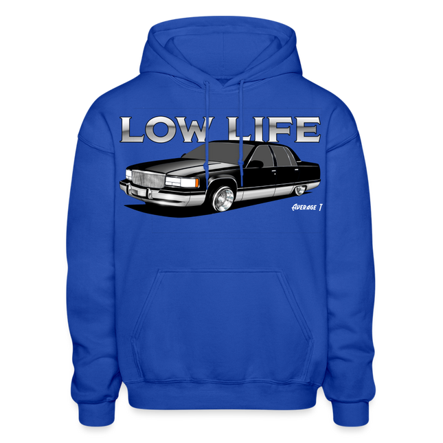 Low Life 1996 Cadillac Lowrider Hoodie - royal blue