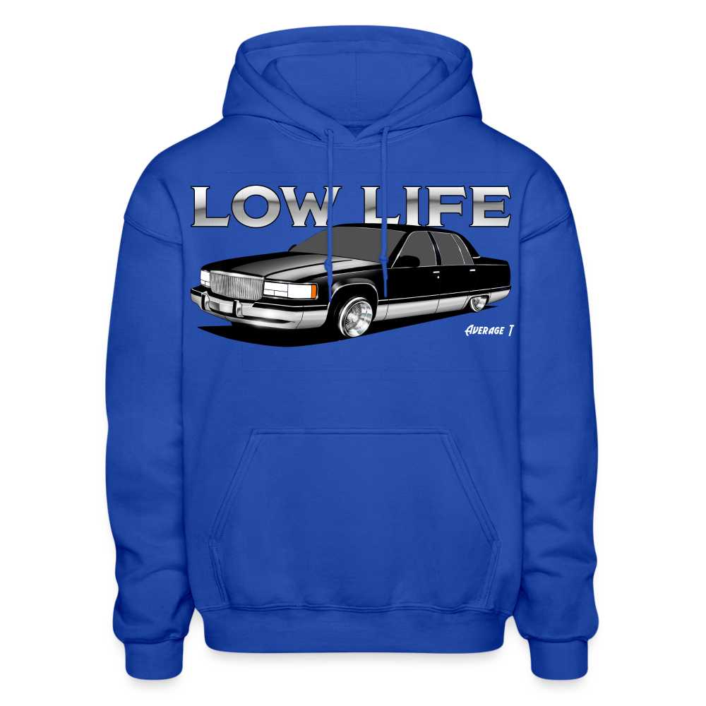 Low Life 1996 Cadillac Lowrider Hoodie - royal blue