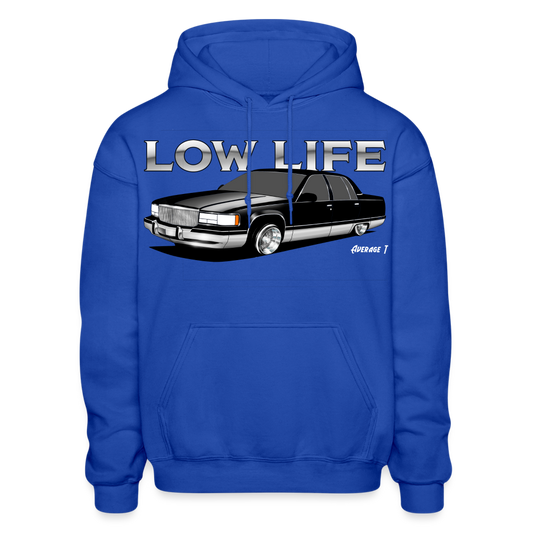 Low Life 1996 Cadillac Lowrider Hoodie - royal blue