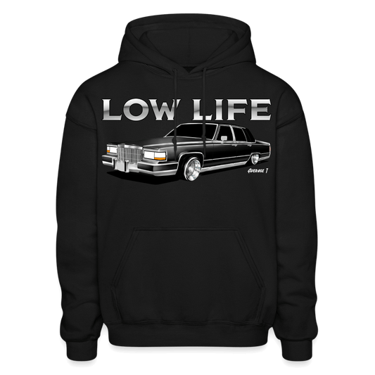 Low Life 1990 Cadillac Lowrider Hoodie - black