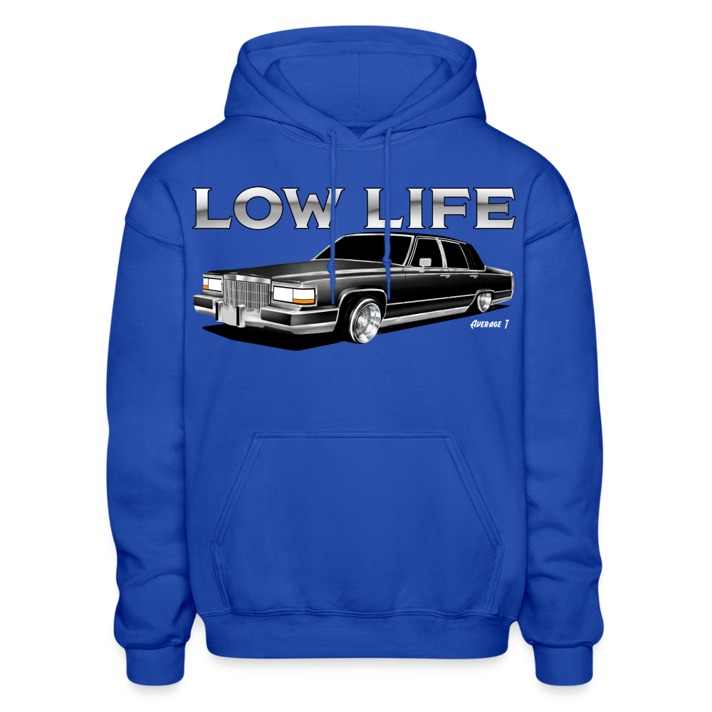 Low Life 1990 Cadillac Lowrider Hoodie - royal blue