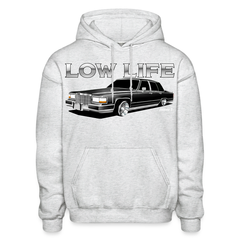 Low Life 1990 Cadillac Lowrider Hoodie - light heather gray