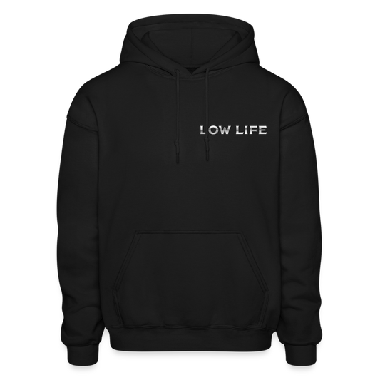Low Life Cadillac Back Print  Hoodie - black
