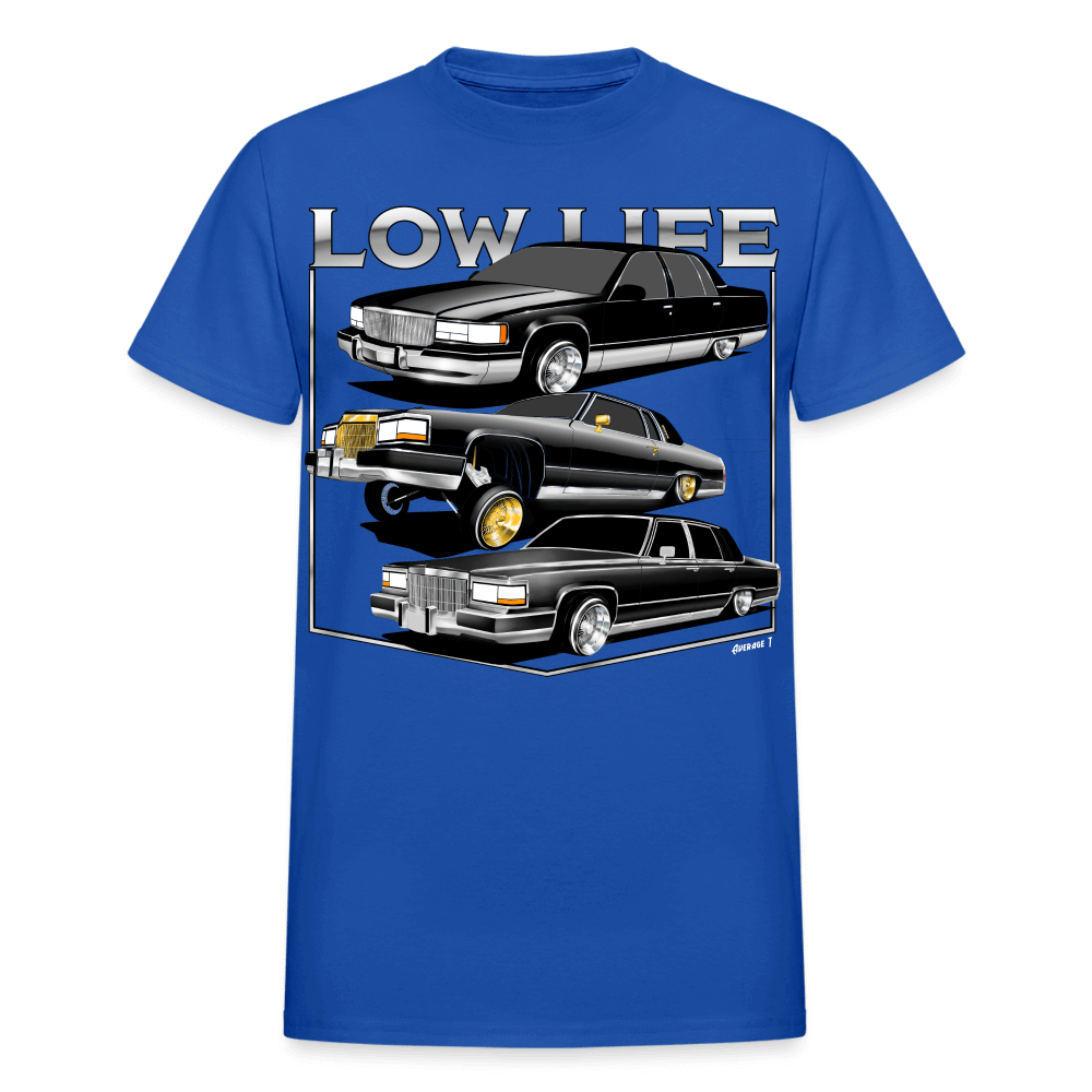 Low Life Cadillac Lowrider T-Shirt - royal blue