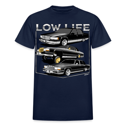 Low Life Cadillac Lowrider T-Shirt - navy