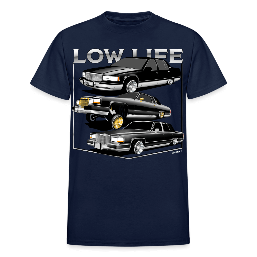 Low Life Cadillac Lowrider T-Shirt - navy